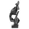 Face Sculpture Resin Figure Abstract Artware Statue Ornament for Home Office DecorationBlack BS913