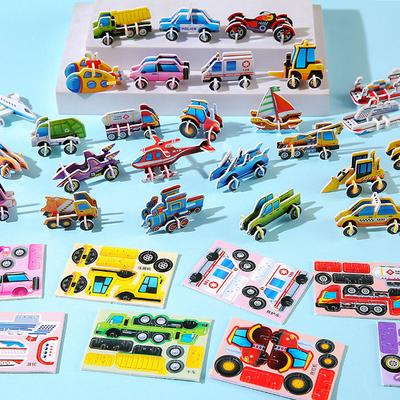 30Pcs Vehicle Car Jigsaw Foam Puzzle 3D Educational Toys Kids Birthday Party Favors Gift for Guests Goodie Bag Pinata Filler