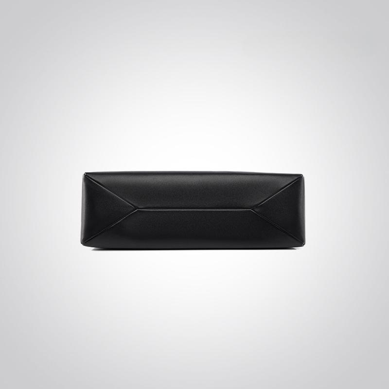 2025 Frühling Neue Einfache Mode Damen Schultertaschen High-End PU Leder Damen Achseltasche Klassisch Schwarz Einfarbig Tragetaschen für Freundin Geschenke