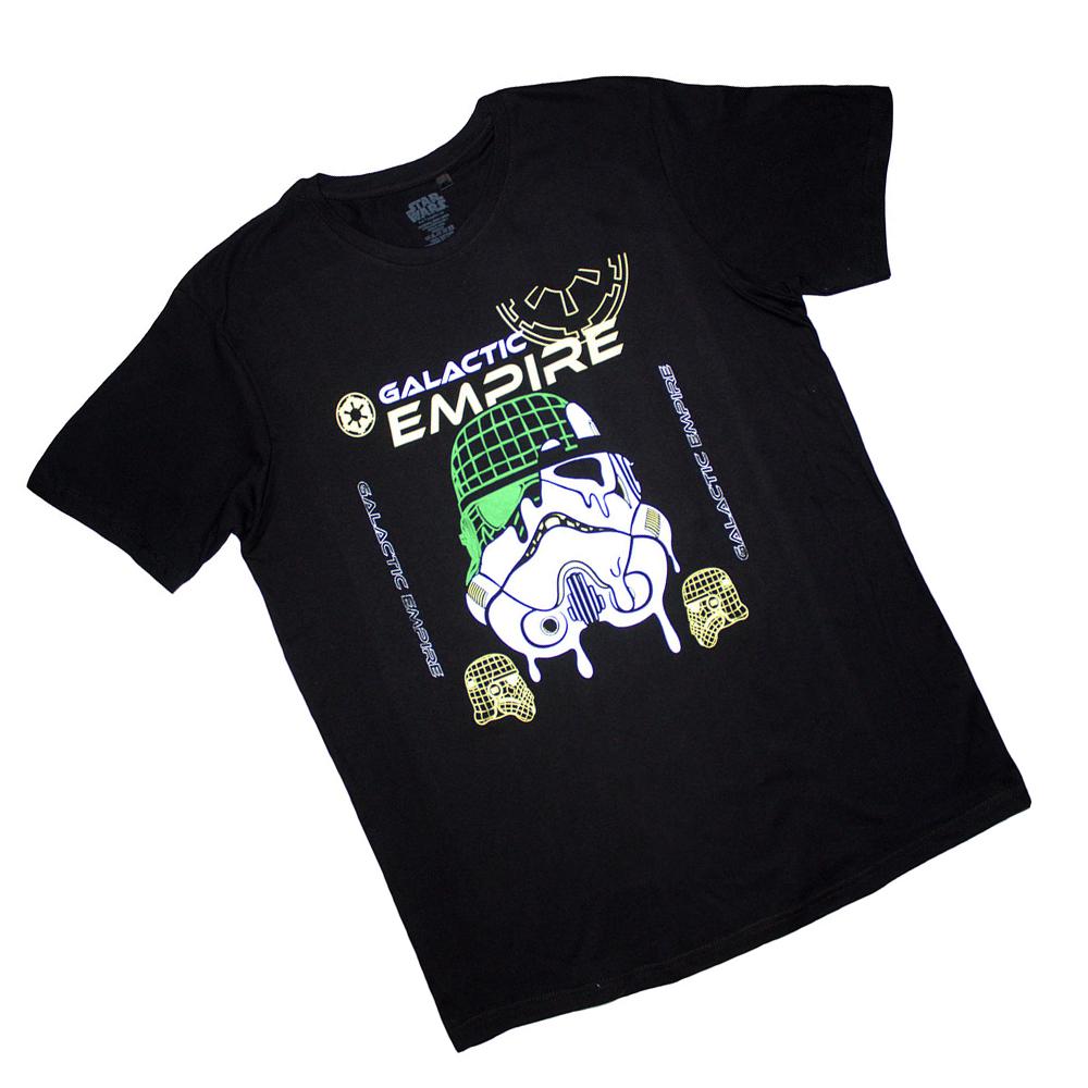 STAR WARS Tricou Unisex Adult Imperiul Galactic Mască Topită