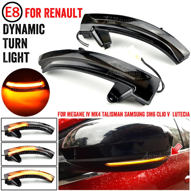 

Dynamic Blinker LED For Renault Megane 4 IV Talisman Clio 5 V Turn Signal Light Side Mirror Indicator Lamp