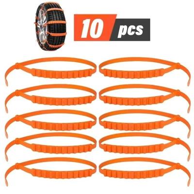 10 Stück Reifenkette Winter Schnee Kabelbinder Anti-Rutsch Auto Schnee Krawatte Geschenke Autoreifenkette