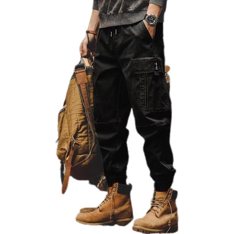 Men's Retro Heavyweight Wide-Leg Overalls – Large, Loose-Fit Casual Pants for Autumn