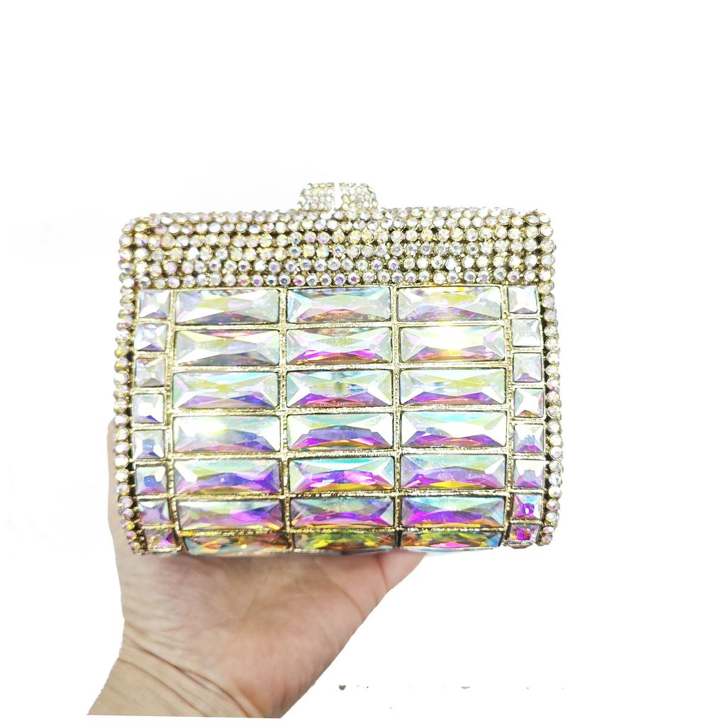 New Diamond Dinner Bag Glass Rhinestone Banquet Rhinestone Clutch Purse