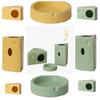 Ceramics Hut Hamster Hideout Creative Feeding Dish Durable Ceramics Hamster House  Pet Nesting