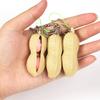 5/15/30/60PCS Peanut Fidget Toys Beans Keychain Squeeze Toys Decompression Stress Relief Peanut Key Chain for Kids Adult