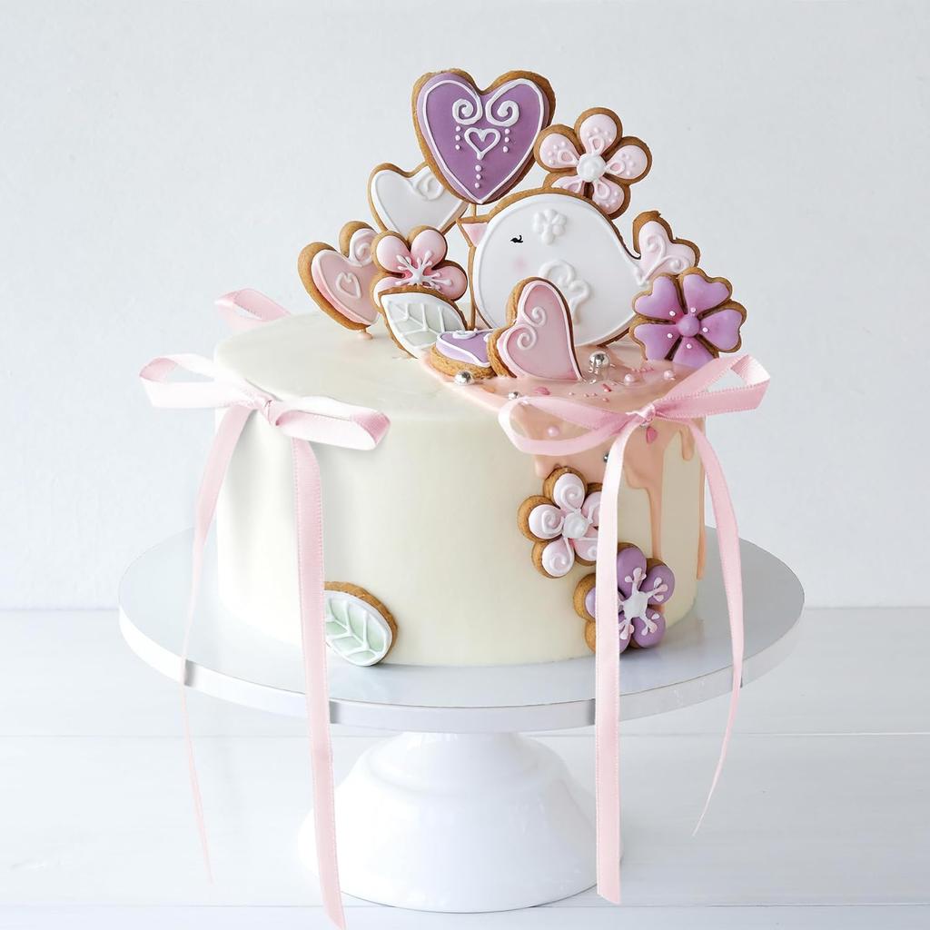 30 Pack Pink Ribbon Bow Cake Toppers Birthday Decorations Coquette Bow Cupcake Toppers for Cake Dessert Wedding Bridal Balloon Wall Party Supplies