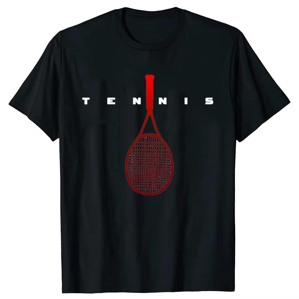 Tennis Racket Graphic Black T-shirt
