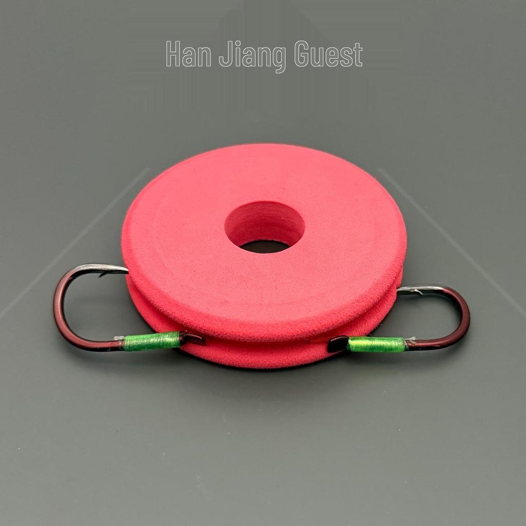 No-Knot Double Hook Heavy-Duty Leader for Grass Carp, Reinforced Lead-Free Trolling Line