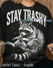 Stay Trashy Raccoon Comfort Colors® Tshirt, Vintage Trash Panda Funny Graphic Tees, Retro 90S Animal Lover Sweater, Y2K Streetwear,