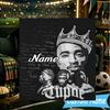 1PC Custom Name Tribute Tupac's Legacy Throws Blanket Flannel Blankets for Couch Bed Gifts for Men Women Travel Picnic Christmas fan Gifts