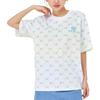MLB New York Yankees All Over Print Gradient Floral Crew Neck Short Sleeve T-Shirt Unisex Tops Light-Blue 3ATSM1043-50ABS