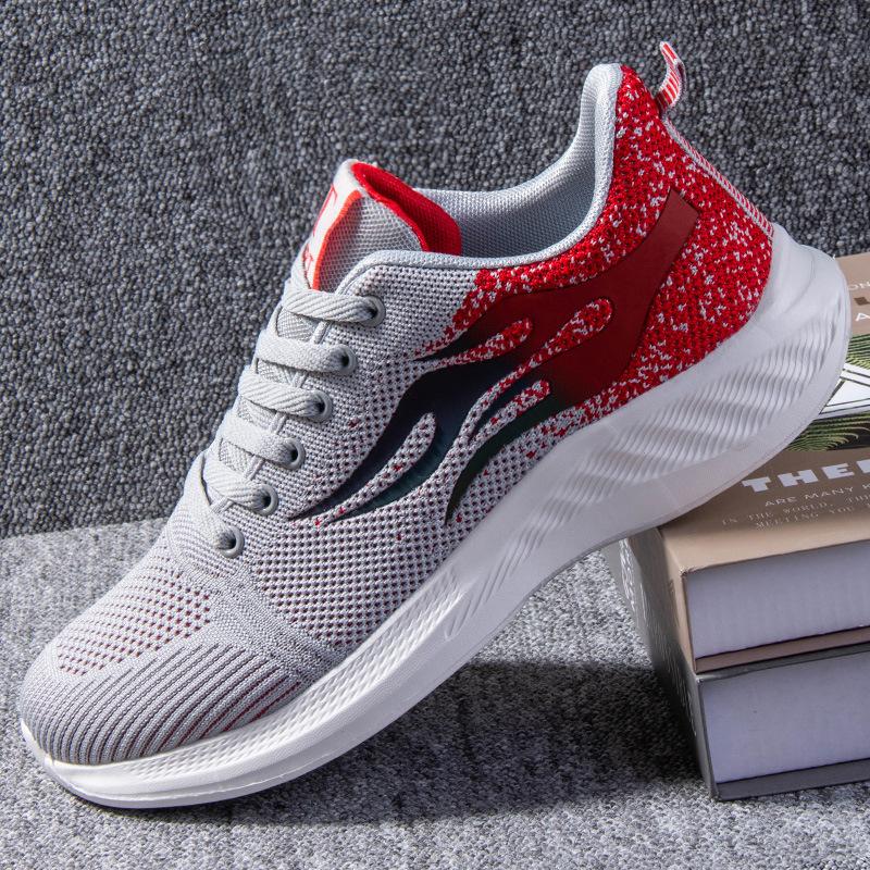 Spring new soft-soled lightweight running shoes breathable sports shoes simple solid color casual shoes tide