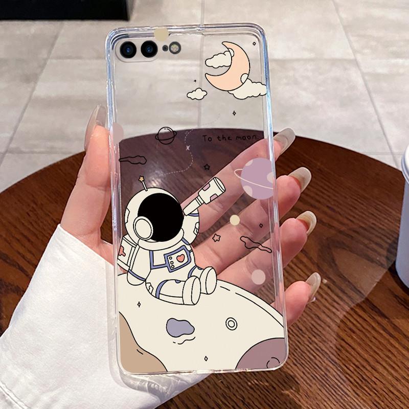 Jelly Casing For iPhone 7 Plus / 8 Plus Clear Silicone Soft TPU Back Cover Capa For iPhone 8 Plus Cute Rabbit Cat Phone Case
