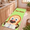 Bread Barbershop Customizable Name Kitchen Floor Mat Easy To Clean and Wipe Down Suitable for Kitchens Living Rooms and Entryways—a Perfect Home Decor
