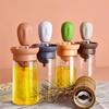 Silicone Brush Barbecue Spray Bottle Glass Seasoning Bottle Oil Brush Dispenser  Seasoning
