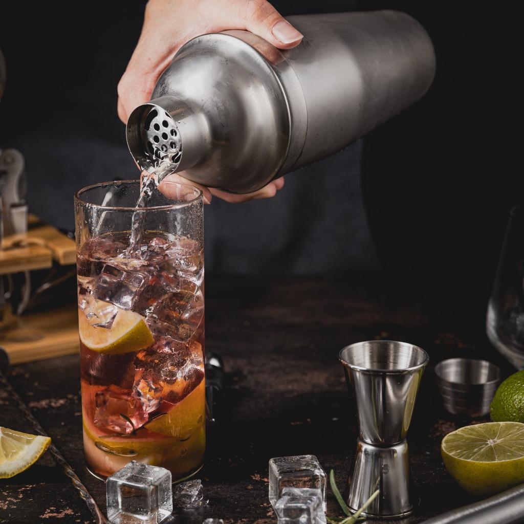 Zestaw barmański do drinków koktajli 13-ele Shaker srebrny KLAUSBERG KB-7654