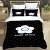 3-Piece M-Mary -Q-Quant- t PrintedDuvet Cover Set – Includes 1 Duvet Cover and 2 Pillowcases; Suitable for Home and Dorm Use