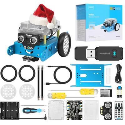 Makeblock mBot Robot Kids Electric Toy with Bluetooth Dongle STEM Education Kit STEM Projects Kids Coding Robot Kit Learning Educational Toy