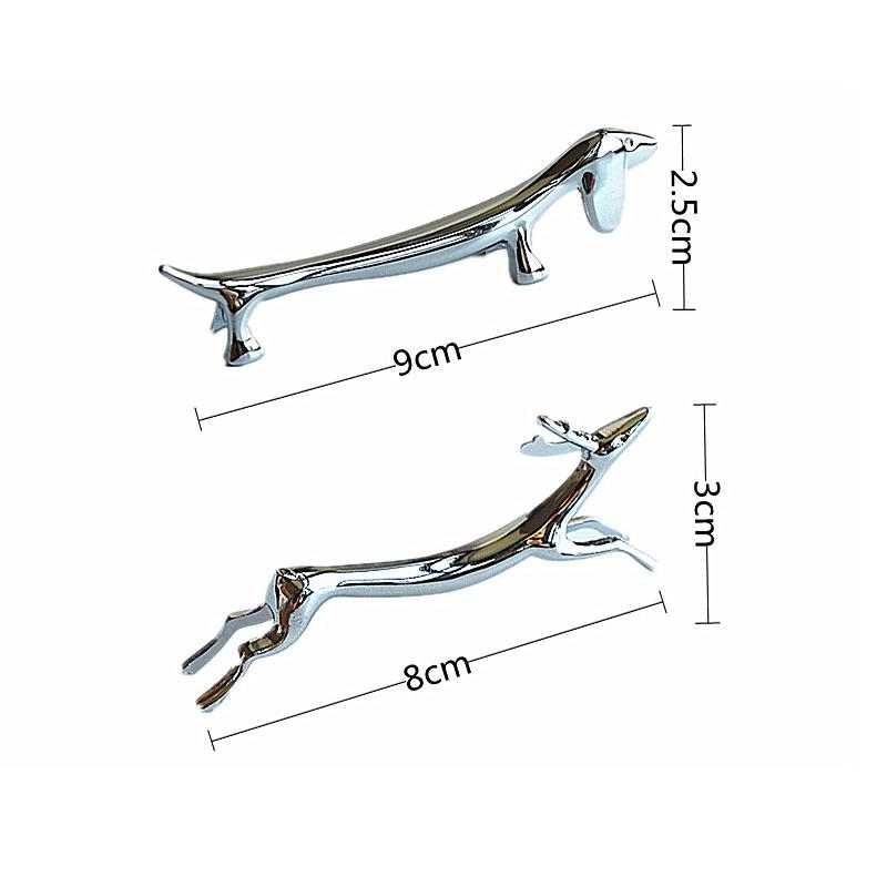 45AD121AD Art Craft Zinc Alloy Cutlery Bracket Holder Silver Cute Tableware Rack Holder Fawn /Little Dog Shape Cutlery Storage