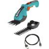 ComfortCut Li Grass Shears Kit + Hedge Trimmer Blade - 3.6 V/3.0 Ah - Blade Protection USB-C Cable - 9888-20