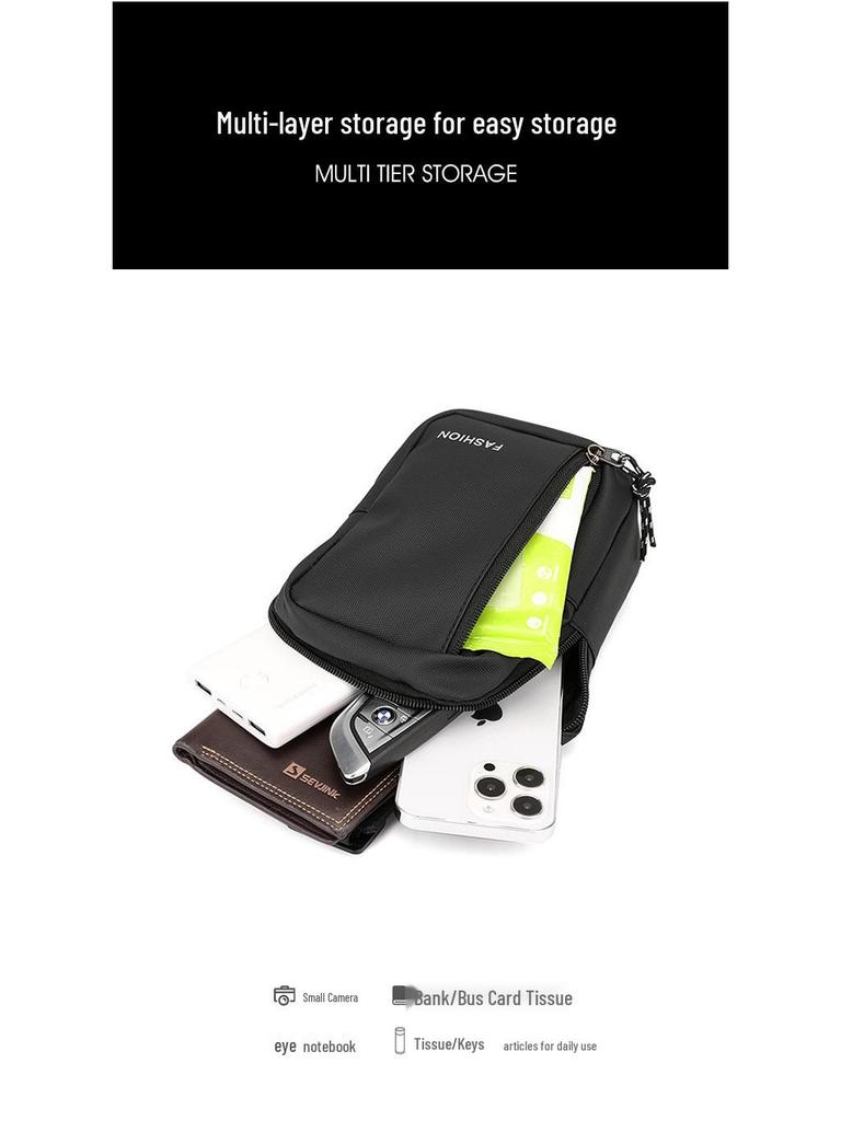 Men's Fashion Crossbody Chest Bag - Trendy, Simple, and Portable Travel Messenger Bag