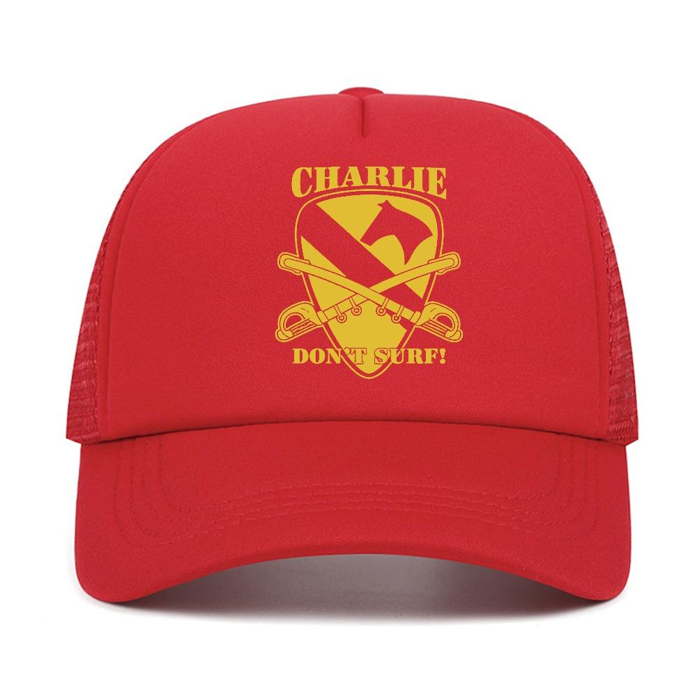 Charlie Dont Surf Air Cavalry Apocalypse Now Robert Duvall Vietnam Baseball Cap Retro Trucker Hat Unisex Adjustable Visor Hat