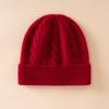 Size Batch% Pure Cashmere Top Luxury Women's Solid Color Plaid Small Twist Knitted Headhat