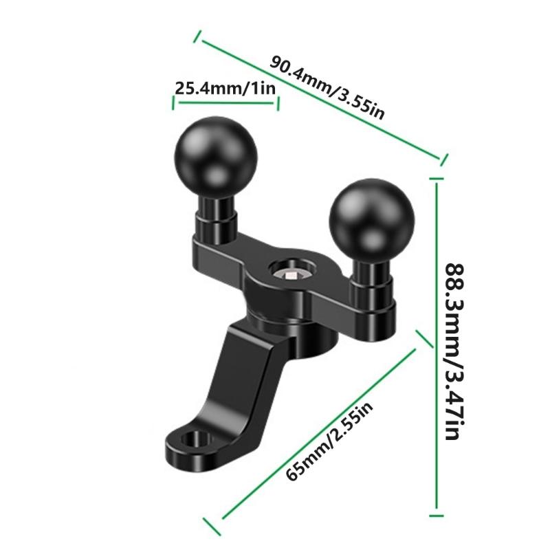 Universal Motorcycle Fork Stem Mount 1in Balls Base Adapter Mounting Bracket Holder Stand for Various Bike Models