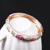 Cloisonne Peony Handicraft Gifts For Women Girl Flower Accessories Bangles Jewelry Bracelet