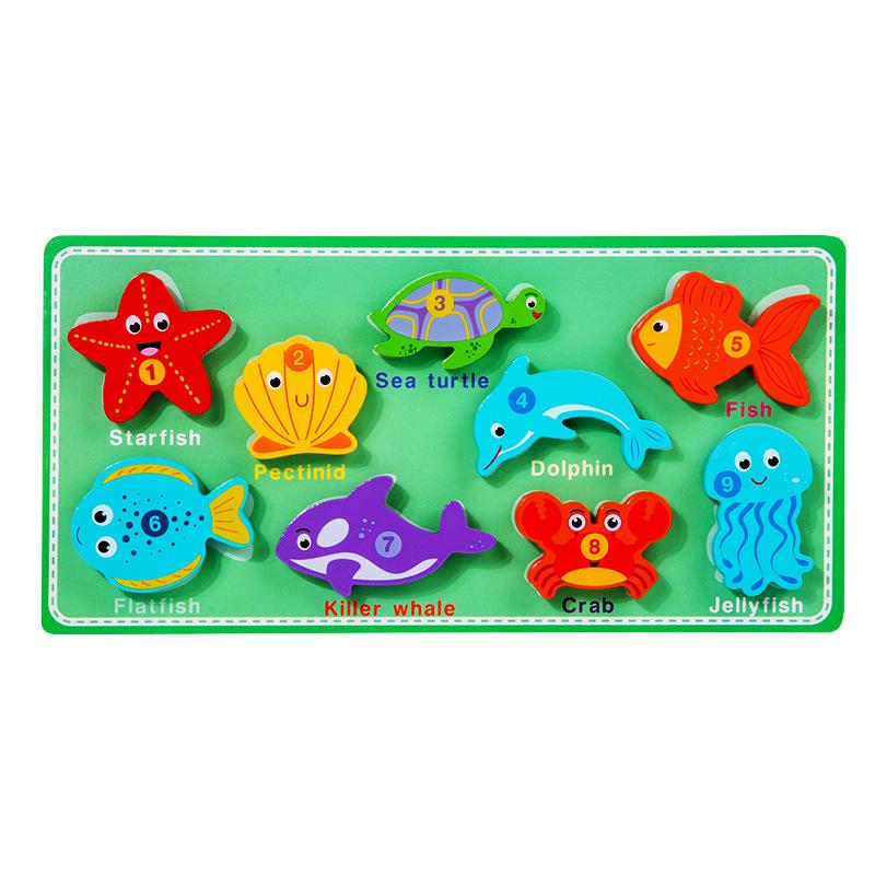 3D Puzzle Children's Early Education Toy Animal Transportation Velcro Sea Fruit Shape Funny DIY Paste Puzzle Toys Gifts for Kids