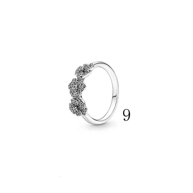 New 925 Sterling Silver Infinity Gloves Gem Pendant Flower Charm Bead Fit Original Fashion Bracelet Women Jewelry Making