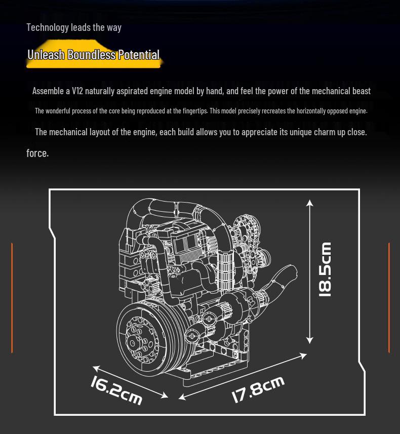 Yuxing Model King 10215 Koenig Supercar 2025 Engine Building Blocks Toy