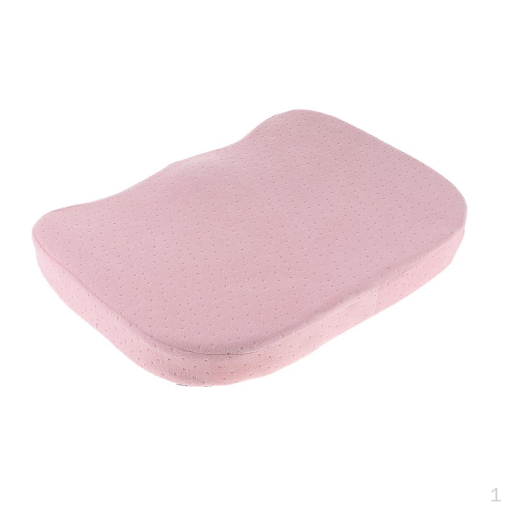 Coccyx Tailbone Seat Cushion - Memory Foam for Sciatic Nerve Pain Non-Slip Bottom Pink (Foam)