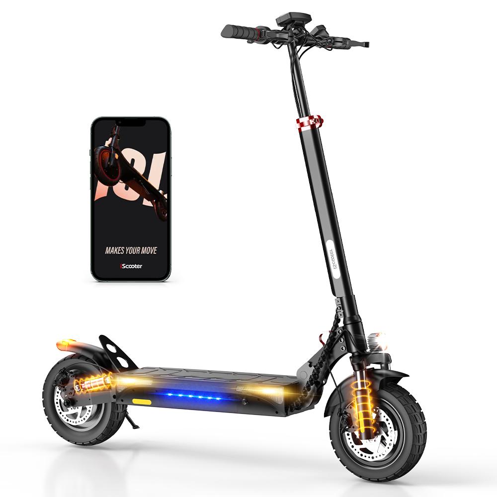 iscooter iX3 10-Inch Off-Road Electric Scooter - 800W Motor, 30-40KM Range, Dual Shock Absorption, Minirobot APP Compatible(NO ABE)