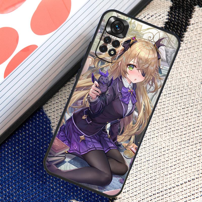 Husă Anime Genshin Impact Fischl pentru Xiaomi Redmi Note 12 11 10 9 8 Pro Note 8T 9S 10S 11S Redmi 10 10C 12C 9C