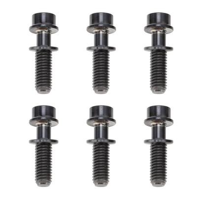 6 Stück Fahrradschrauben Bolzen Set Mountainbike Lenker Vorbau Ti Legierung mit Unterlegscheibe M5x18mm Schwarz