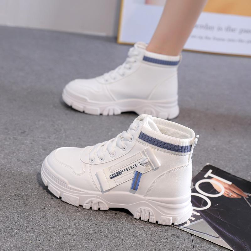 

Женские высокие белые кроссовки — тренд осени 2024 года, корейский стиль, универсальная студенческая спортивная обувь QR522 40 орхидейный/белый