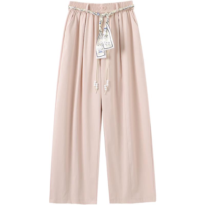 Baitu Women's High-Waist Wide-Leg Trousers