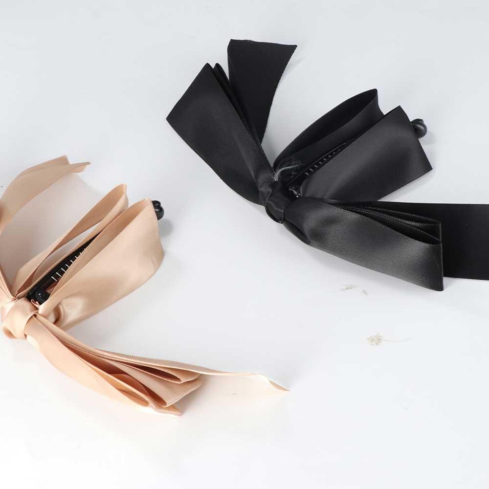 Clip Satin Women Hair Accessories Girls Hairpin Korean Style Hair Clip Banana Clip Bow Headwear