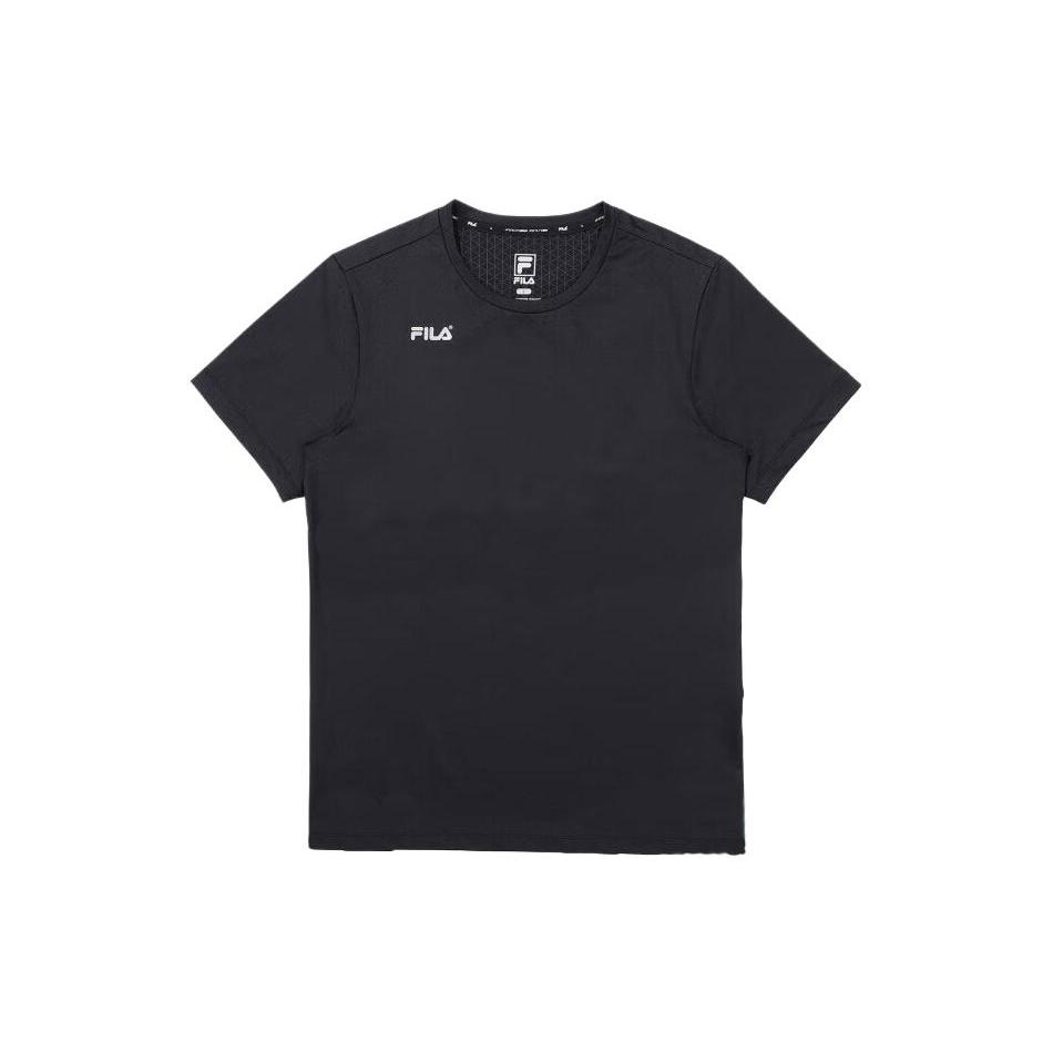 FILA T Shirts Unisex Black Crew Neck Moderate Straight Fit FS2RSE2201M-BLK L