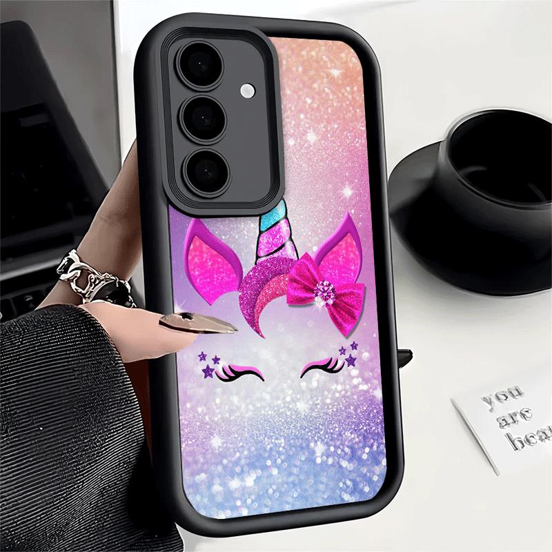 Phone Case for Samsung Galaxy A17 A16 A15 A14 A13 Pink Unicorn Rainbow A56 A36 A26 A55 A35 A25 A54 A34 A24 A53 A33 A23 A07 A06
