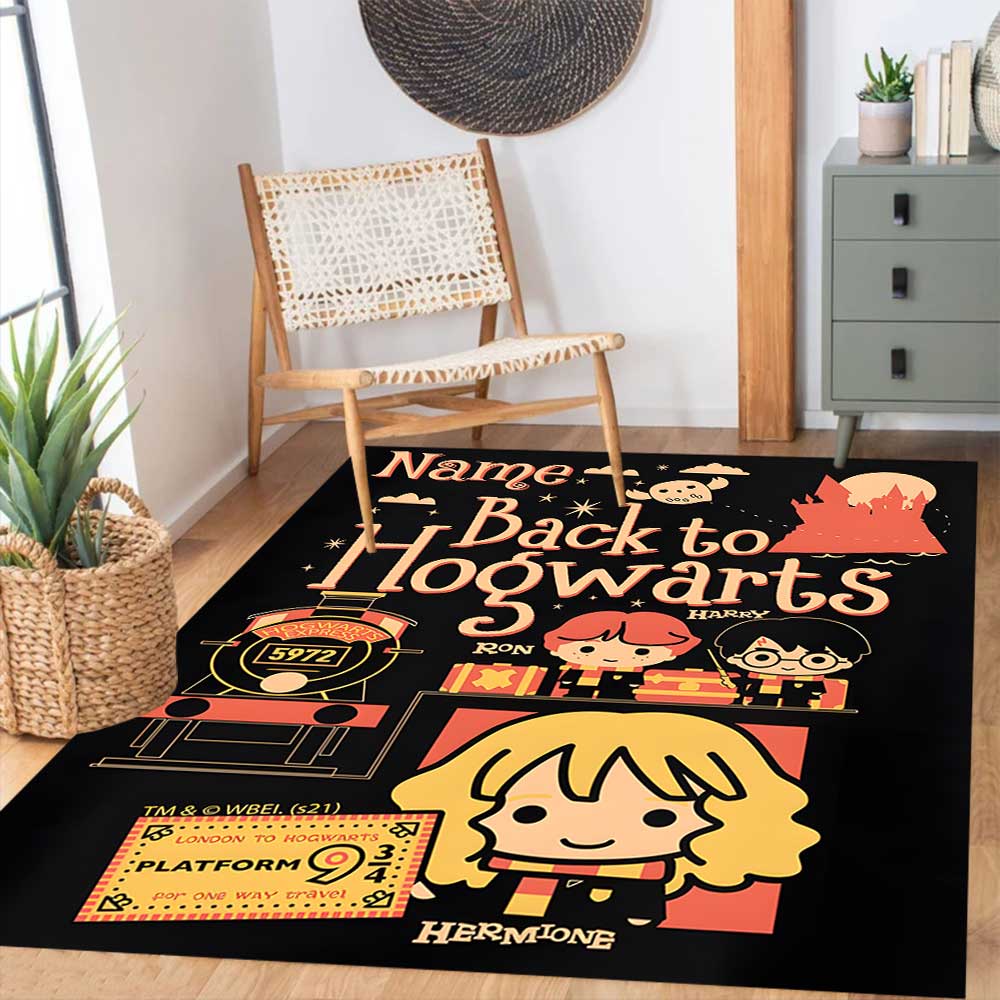 Warner Bros. Works (2) Customize Your Name Rug, Office Chair Cushion, Home Bedroom Living Room Gift.