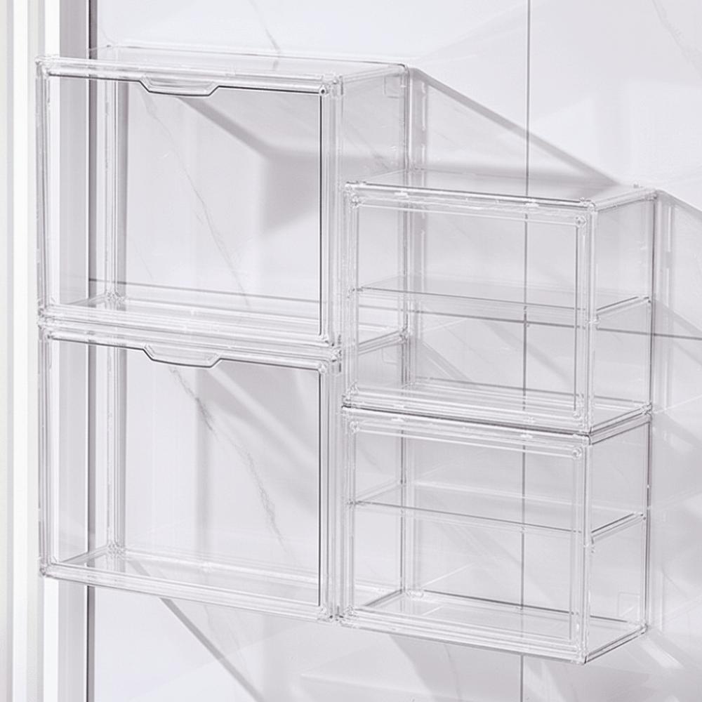 Stackable Acrylic Display Box Multi-Layer Dustproof Showcase New Clear Storage Box Collectible