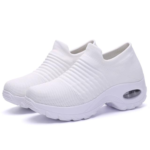 Spring Women Sneakers Shoes Autumn Flat Slip On Platform Tenis For Women Breathable Mesh Sock Sneakers Shoes Zapatos De Mujer