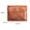 ארנק עור רטרו לגברים ולנשים שכבה ראשונה עור פרה רב-תכליתי אישי קטן תיק כרטיסים עבודת יד עור טהור נשים