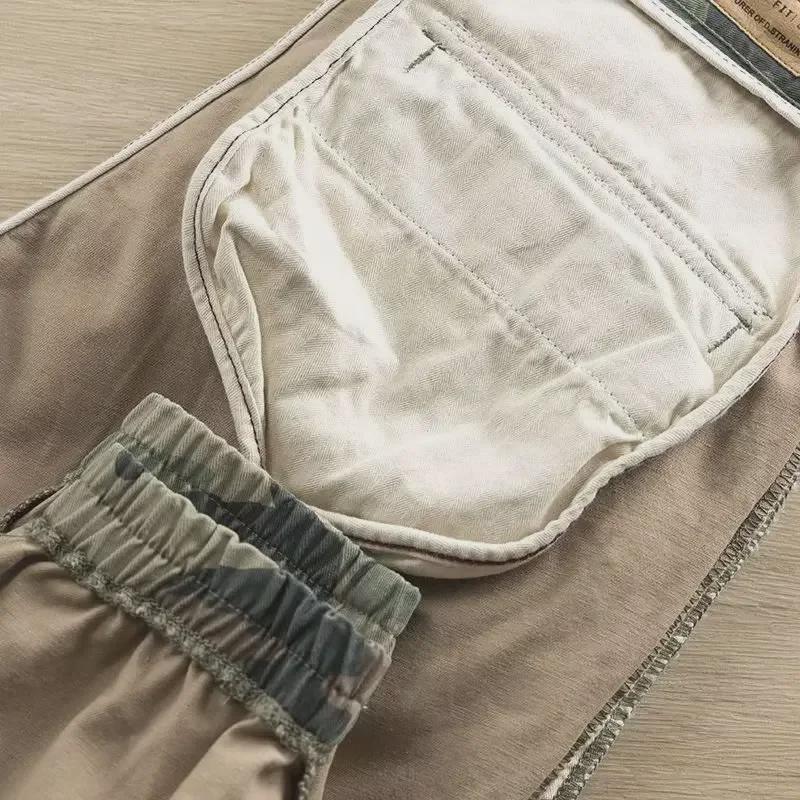 2023 Men's Fashion Camouflage Cropped Overalls: Spring/Summer Nine-Point Skinny Pants