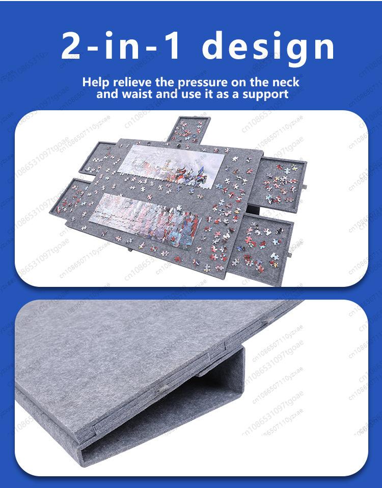 Y YY New Puzzle Classification Felt Board Drawer Foldable Convenient 6 Drawer Bracket Puzzle Board