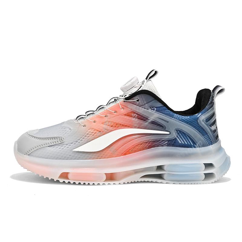 

Весенняя легкая женская спортивная обувь, повседневная обувь для ходьбы, пара дышащих кроссовок для бега, мужские кроссовки с поворотной пряжкой, размер 32-46 44 оранжевый