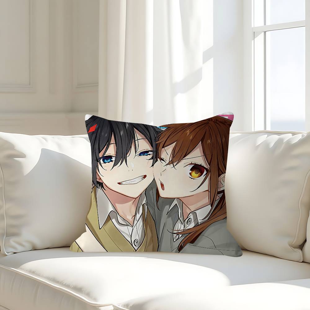 Anime H-Horimiya Pillow Case Removable Washable Cushion Cover – All-Season Soft Linen
